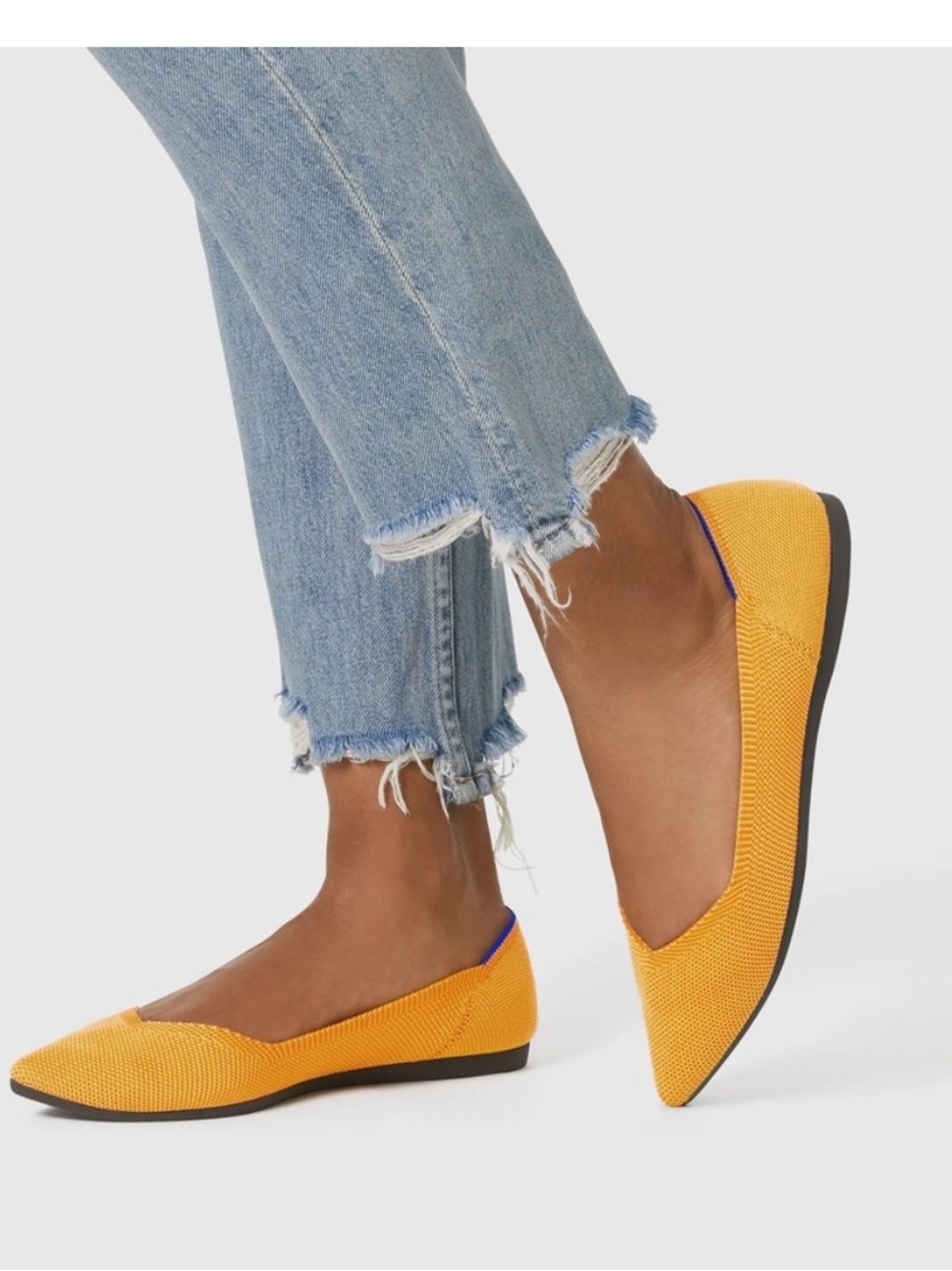 Rothy’s The Point Ballet Flats in Marigold Size 11 Yellow Retired Color